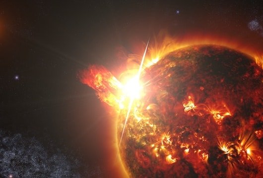 Space solar flare